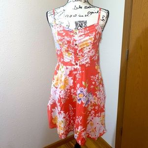 LC Lauren Conrad Pink Floral Sundress Sz 8